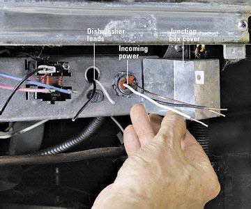 junction box for hardwiring dishwasher|wiring a dishwasher by code.